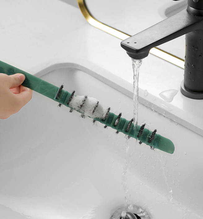 Bàn Chải Vệ Sinh Khe Máy Giặt Nhựa Xoay 360 Độ Tay Cầm Dài 60cm