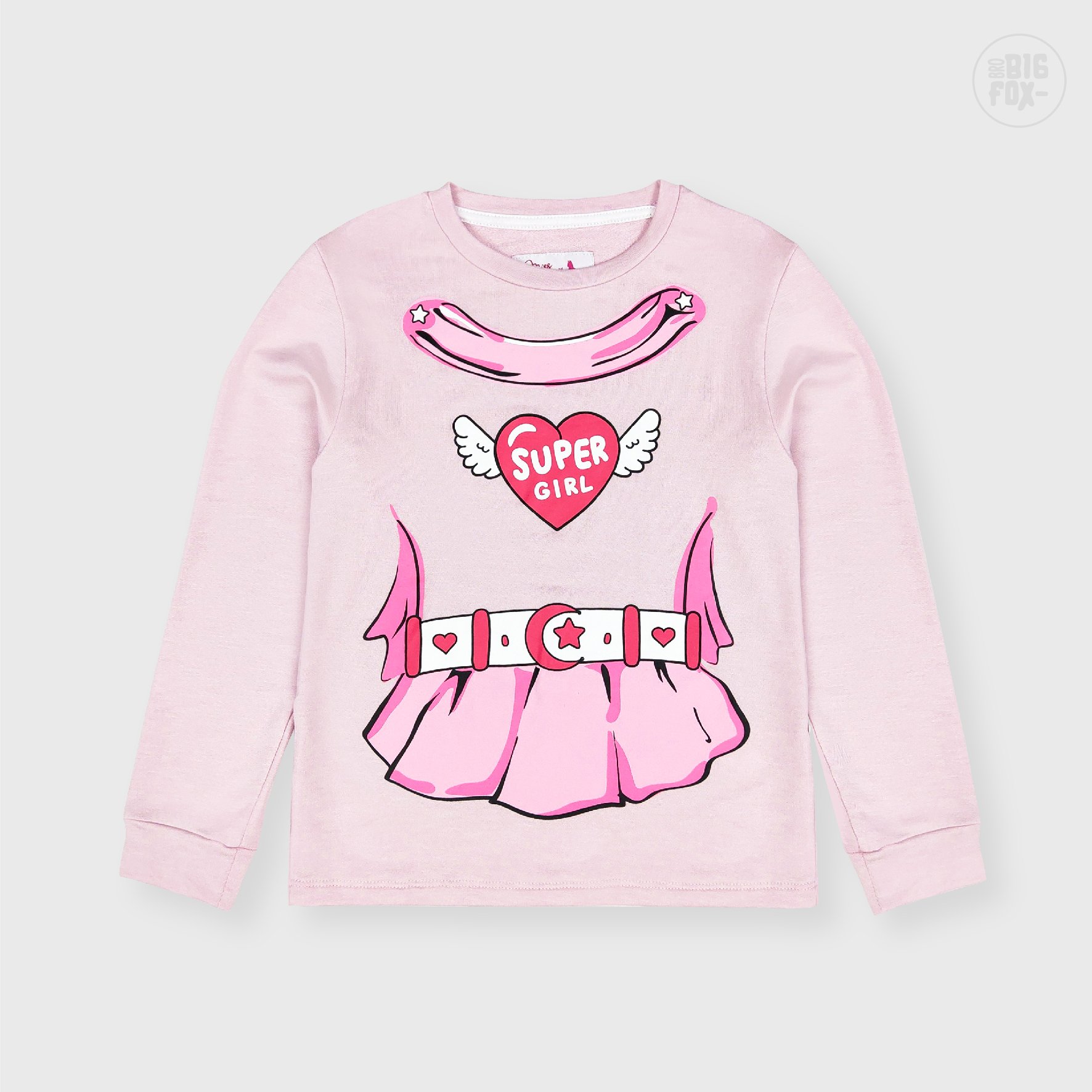 Bộ bé gái BIGFOX - MISS MEOW thu đông size đại, bộ dài tay cho bé hóa trang halloween in super girl 11 - 32 kg