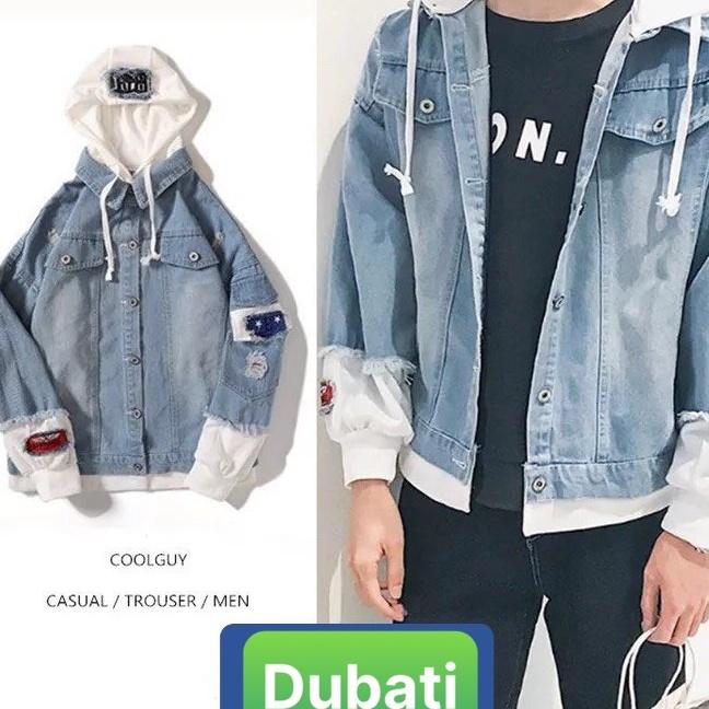 ÁO KHOÁC JEAN ÁO JEAN NAM NỮ CAO CẤP WASH RÁCH CÓ NÓN NỈ PHONG CÁCH TRẺ TRUNG- DUBATI FASHION