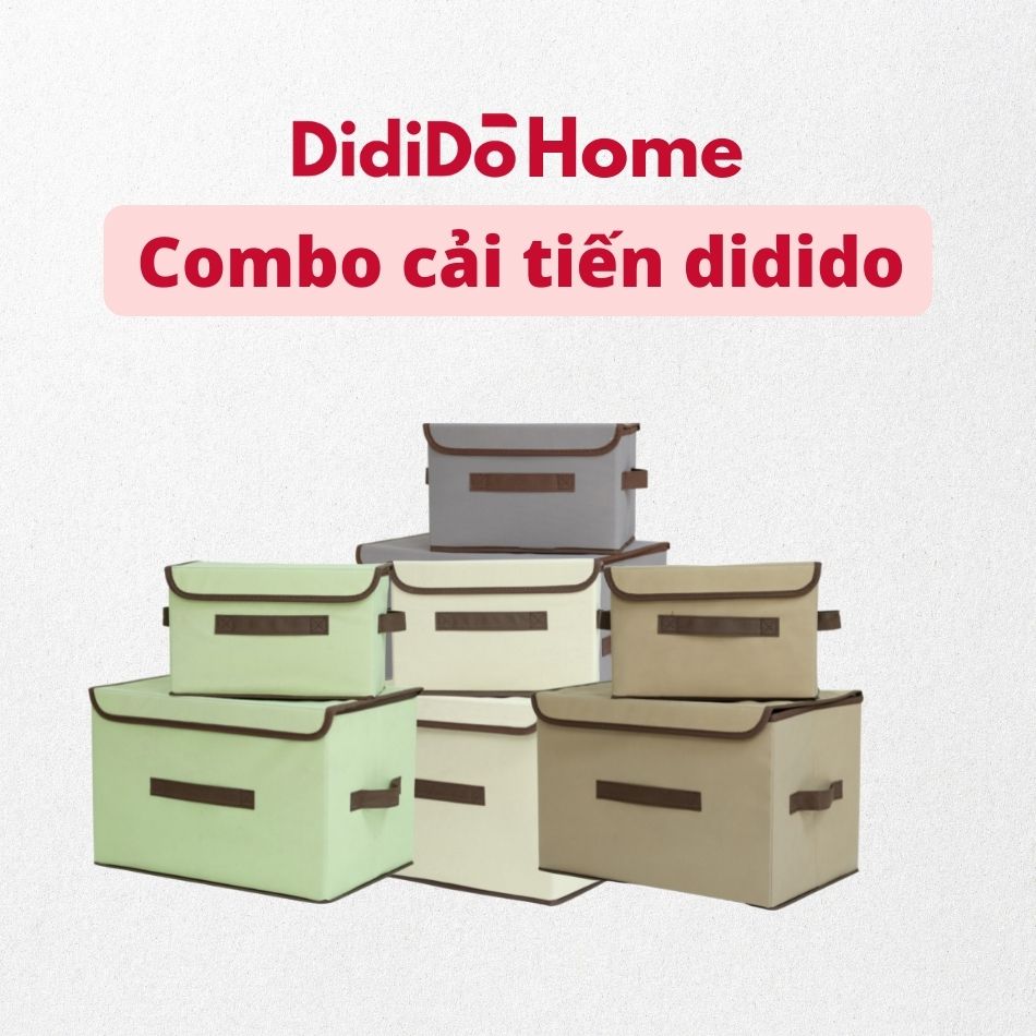 Set 2 hộp đựng đồ DidiDo vải không dệt cải tiến