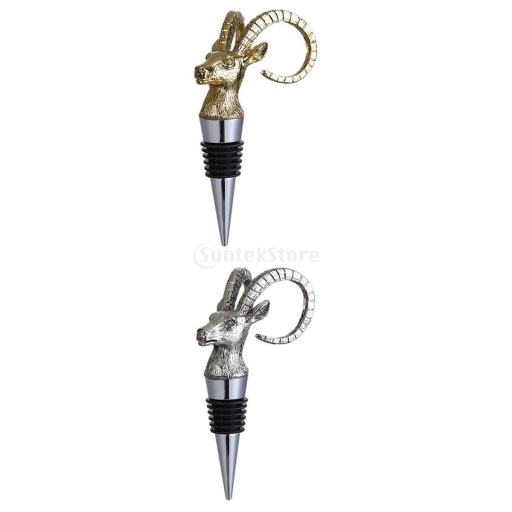 2 Pieces Animal Wine Bottle Stopper for Bar Beverage Champagne Bottle