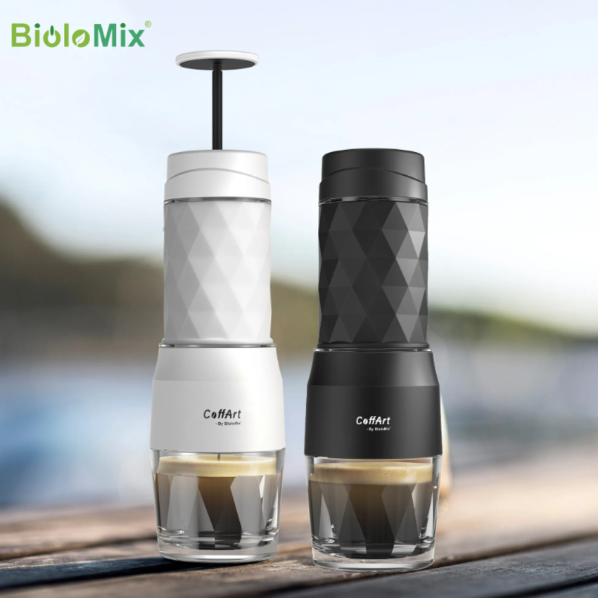 HÀNG CHÍNH HÃNG - Máy pha cà phê mini cầm tay 3 trong 1 Biolomix HS8439, sử dụng Viên nén Nespresso, viên nang và bột cà phê