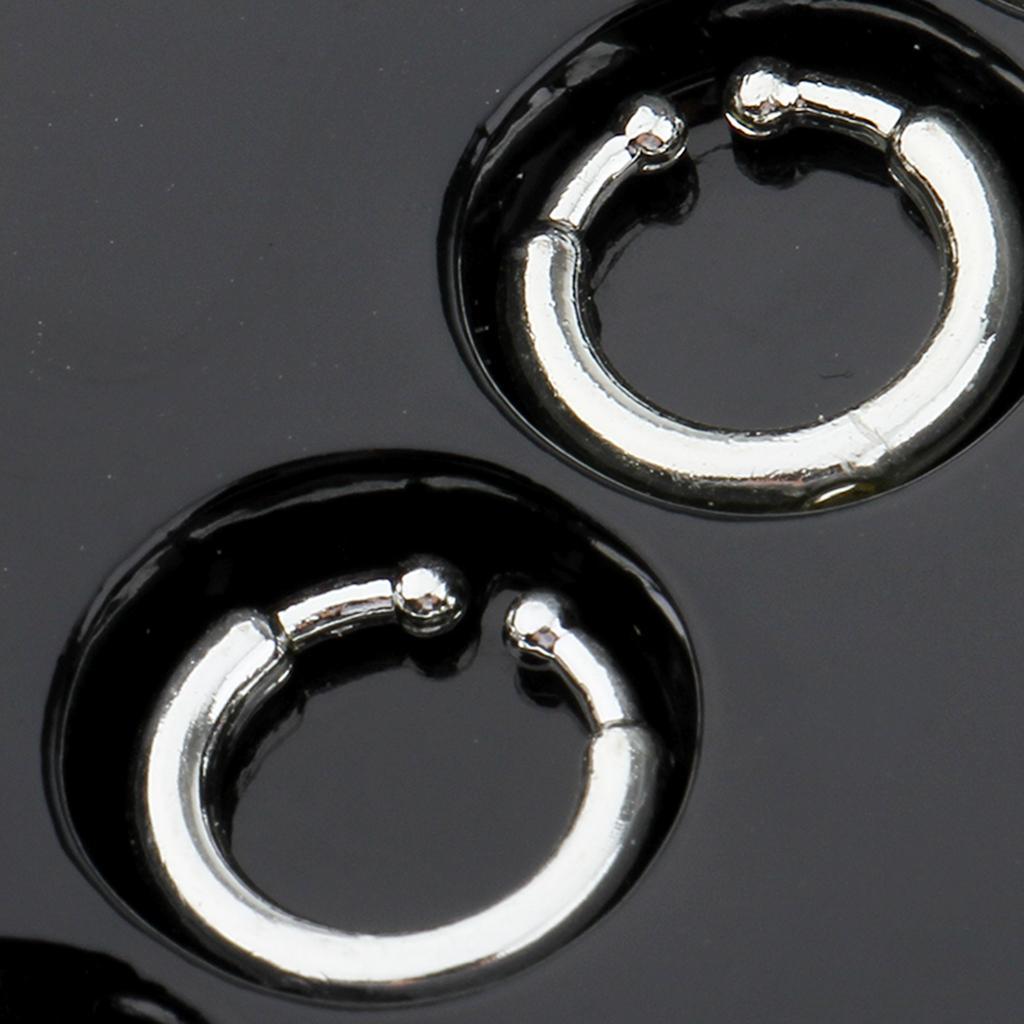 Pack of 8pcs Metal Steel Piercing Rings Nose Lip Hoop Rings Body Jewelry