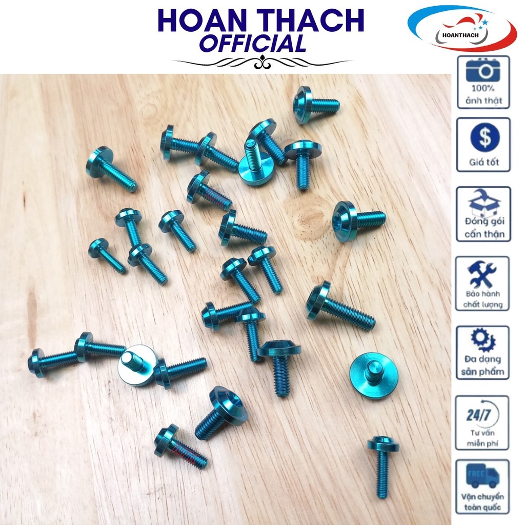 Bộ Ốc Áo Titan Xanh Lục bảo dùng cho xe Winner X ( 28 con ) HOANTHACH SP017485