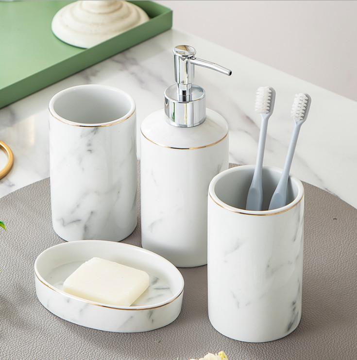 Set nhà tắm cao cấp Marble White