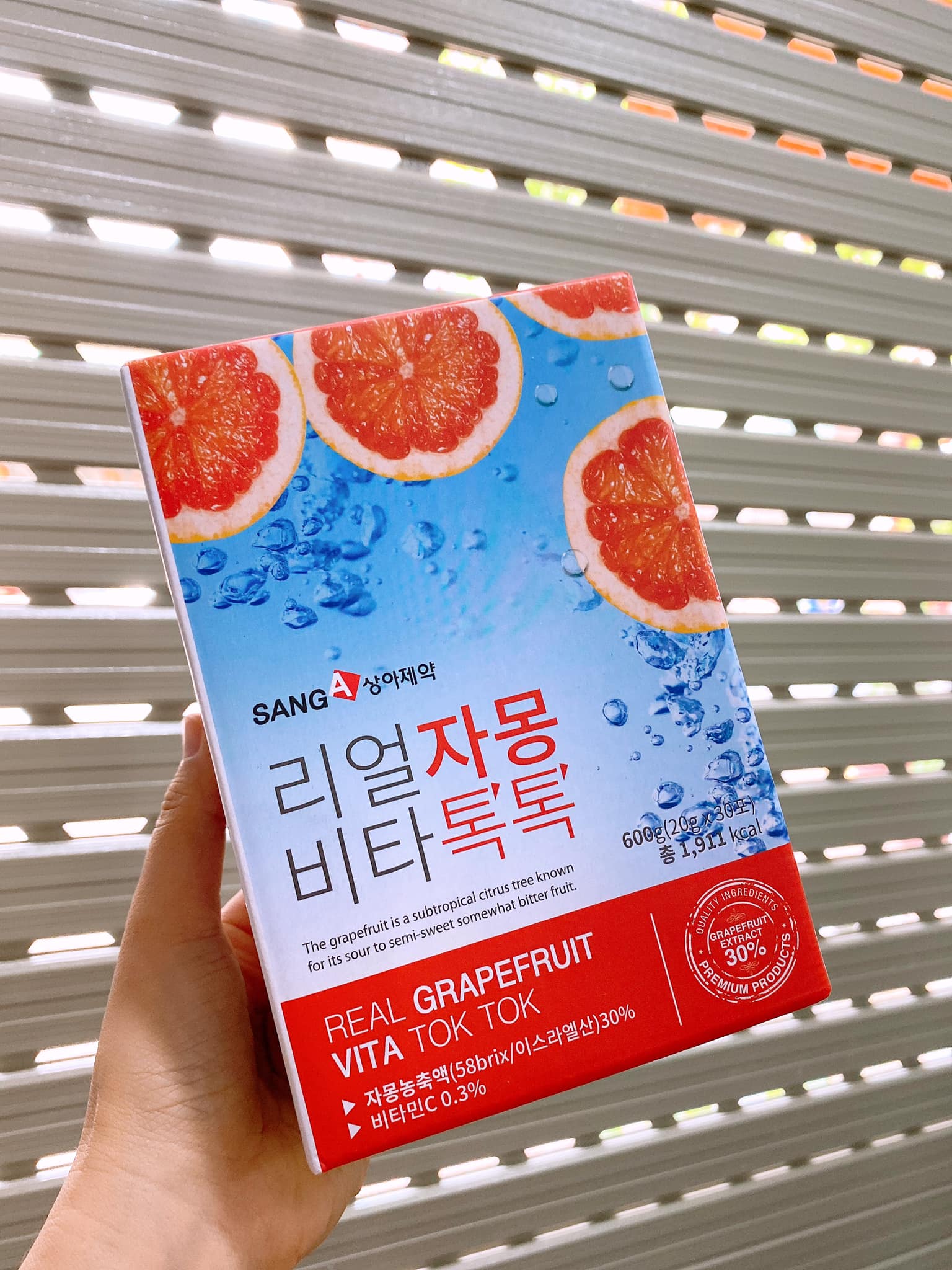 Hộp 30 gói trà bưởi REAL GRAPEFRUIT VITA TOK TOK SANG  ( không xuất hóa đơn đỏ )