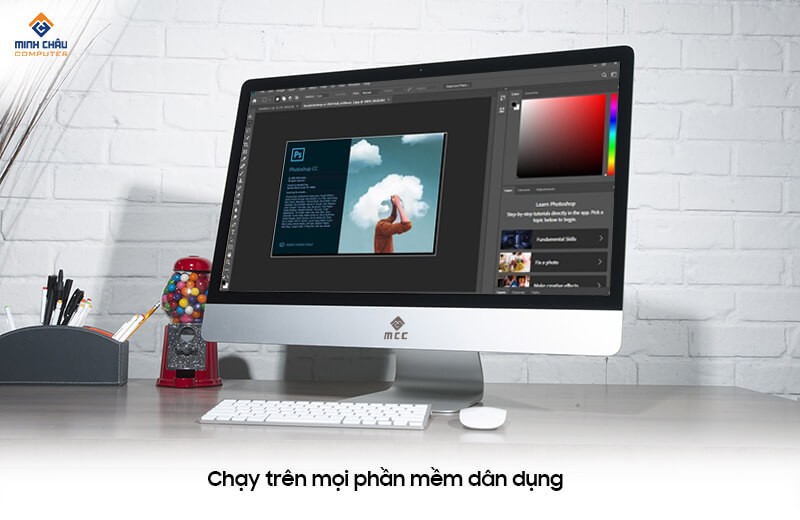 Bộ PC All In One MCC 8182P2 Home Office Computer CPU i3 8100/ Ram8G/ SSD240G/ Wifi/ Camera/ 22inch ( Hàng chính hãng)