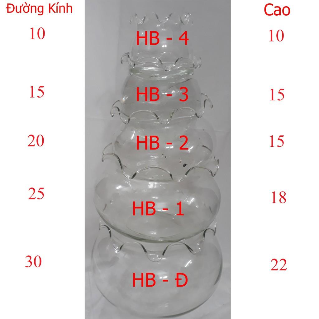 Bể Cá Lớn HB-1 25x25x18CM - Hồ Cá Để Bàn - Chậu Cá Thủy Tinh