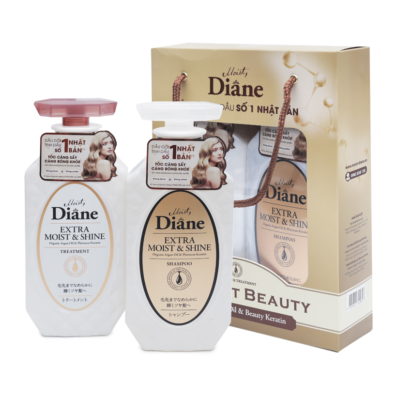 Dầu xả Moist Diane Extra Shine Treatment - Cho tóc khô, xỉn màu, không mượt Hàn Quốc 45ml tặng kèm móc khoá