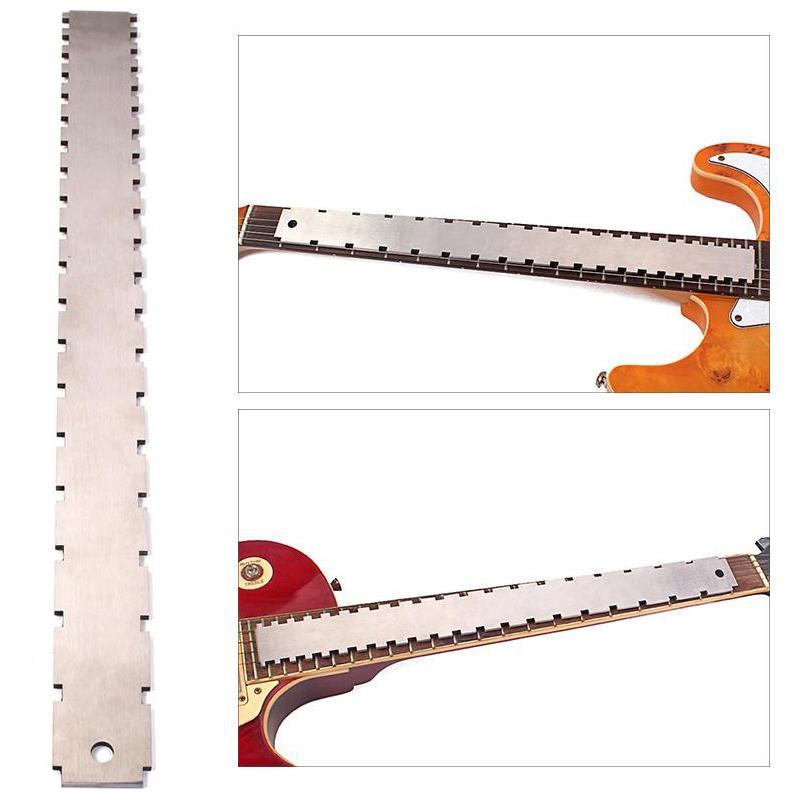 Guitar Bass Neck Notched Straight Edge Luthier Tool+Fret File for Guitarist