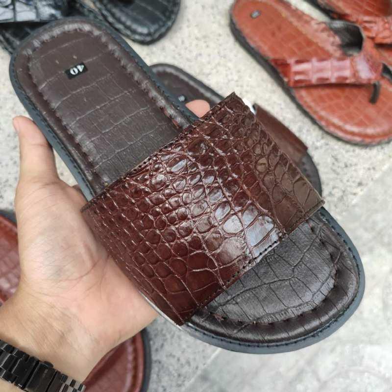 Dép nam DA BỤNG CÁ SẤU ĐẸP NHẸ NHÀNG!