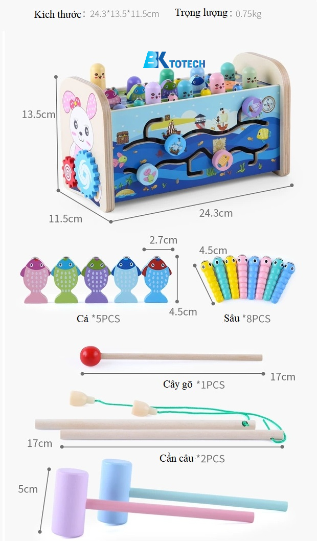 Đồ chơi đập chuột 7 trong 1 - Hàng chính hãng