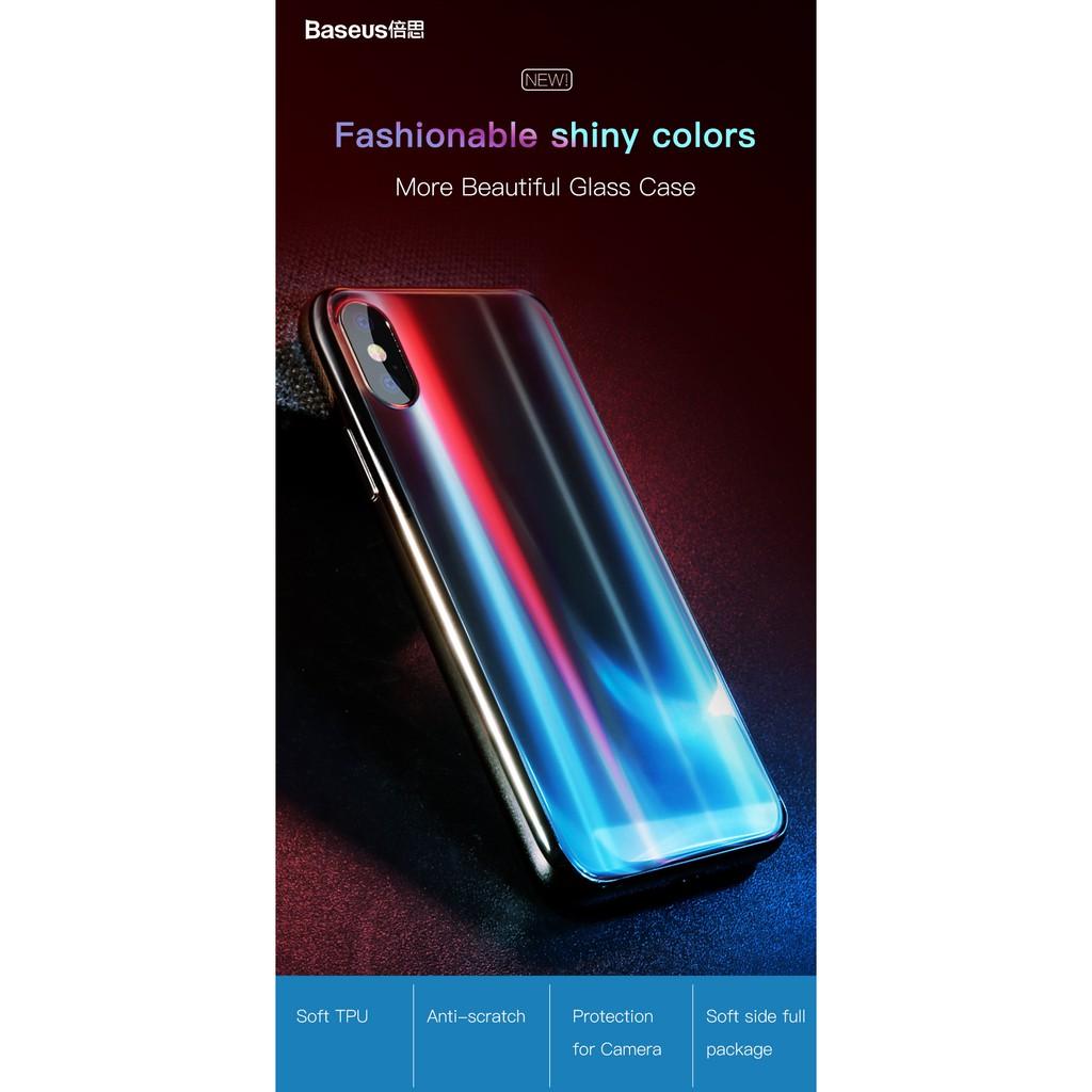 Ốp lưng dành cho iPhone X kính tráng gương 3D Sparkling chính hãng Baseus