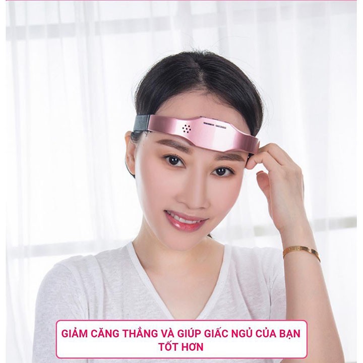 Dụng Cụ Đeo Đầu Hỗ Trợ Giấc Ngủ 3 Chế Độ Giúp Làm Dịu Thần Kinh, Dễ Ngủ, Massage Đầu-Màu Đen