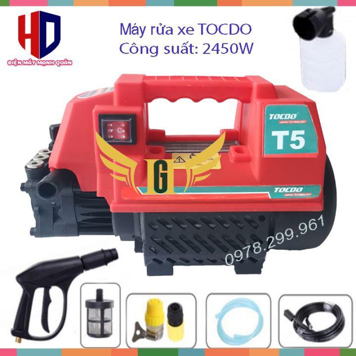 Máy Rửa Xe TOCDO 2450W TD-900 Áp Lực Cao - Cảm Ứng Từ - Lõi Đồng 100%