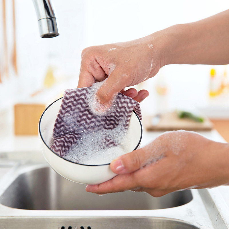 Cuộn 50 Khăn Lau Đa Năng Homeeasy Bằng Vải Không Dệt Nhiều Màu Sắc, Dễ Dàng Chùi Rửa Vệ Sinh Vết Bẩn