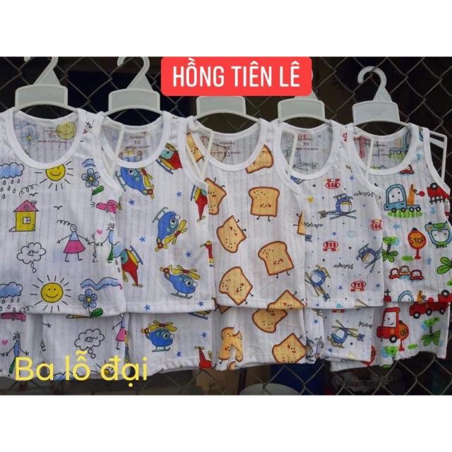 Bộ cotton giấy ba lỗ SIZE ĐẠI  cho bé