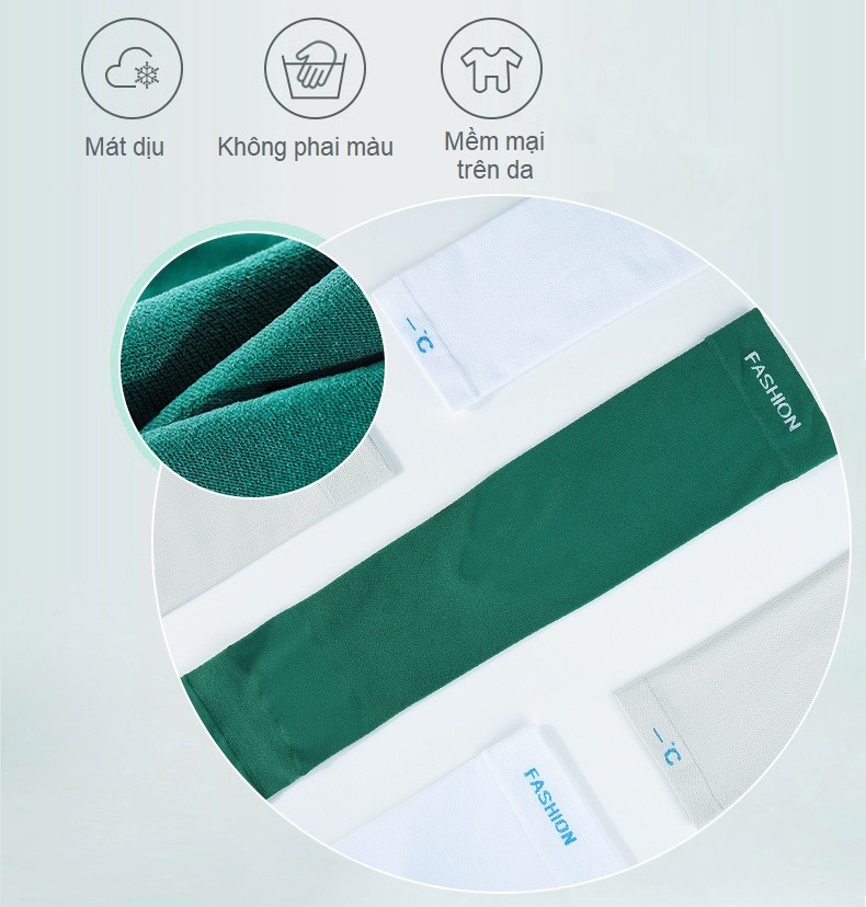 Găng tay chống nắng xỏ ngón Anasi AMX72 - Vải dệt DÀY, không đường may - Chống tia UV