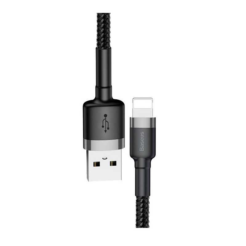 Cáp sạc nhanh 2.4A Baseus Cafule dây bện chống gập đồng bộ data nhanh chóng dành cho iPhone dài 100CM - Hàng chính hãng
