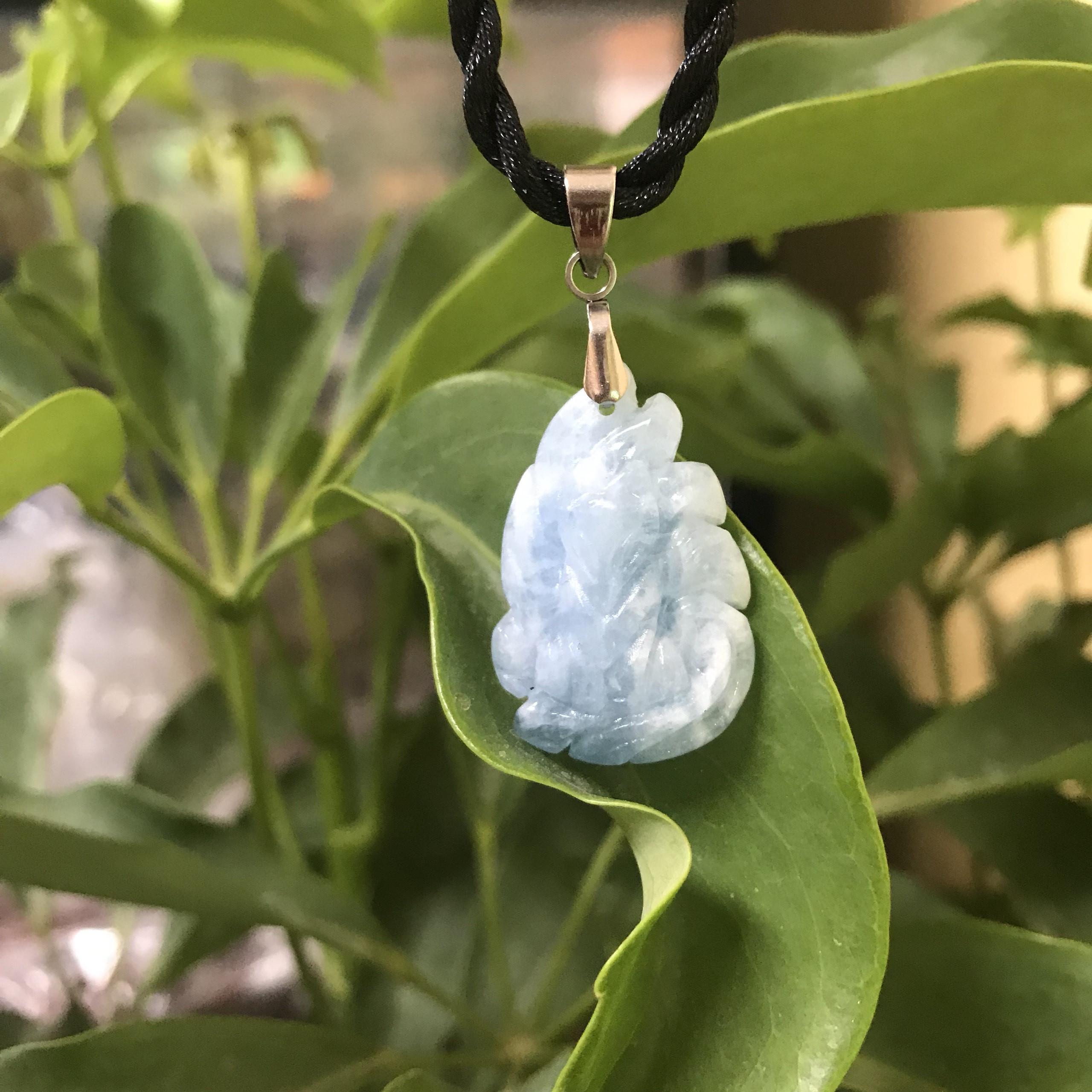 Mặt dây Hồ Ly Chúa Aquamarine