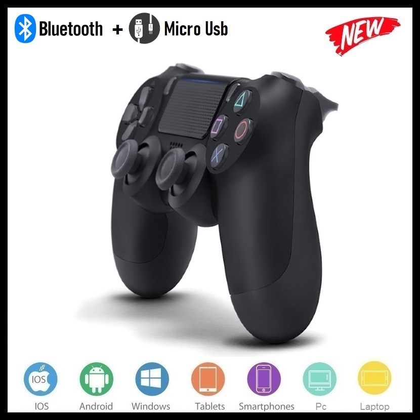 Tay Game không dây bluetooth P/S Black cho máy tính - điện thoại - máy game Console