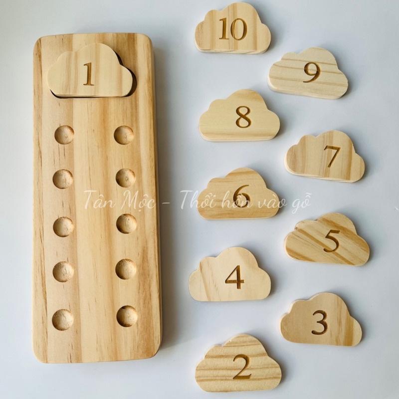 Bộ học số đám mây Montessori / công cụ học toán