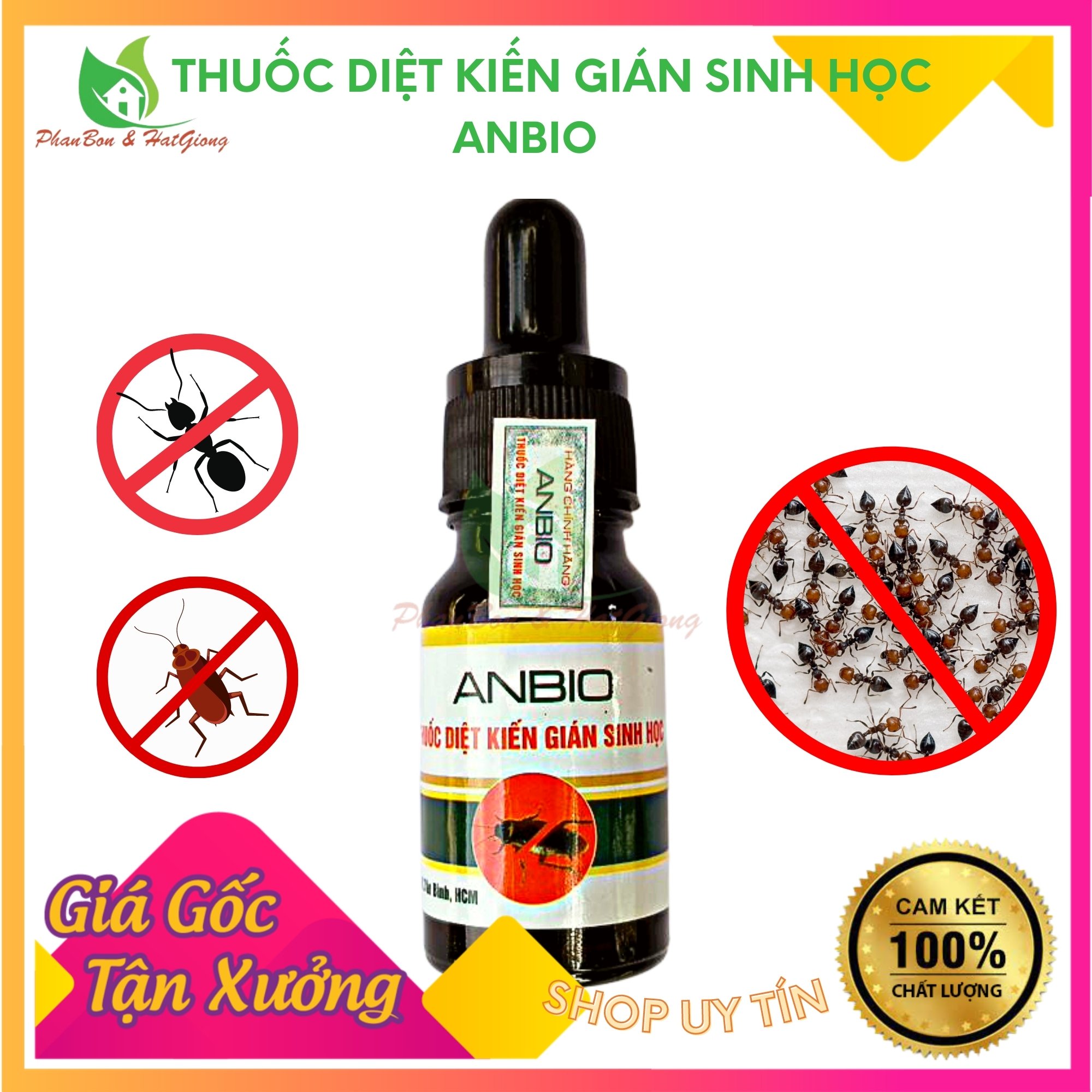 Chế Phẩm Sinh Học Diệt Kiến, Diệt Gián ANBIO Hiệu Quả 100% - Shop Phân Bón và Hạt Giống