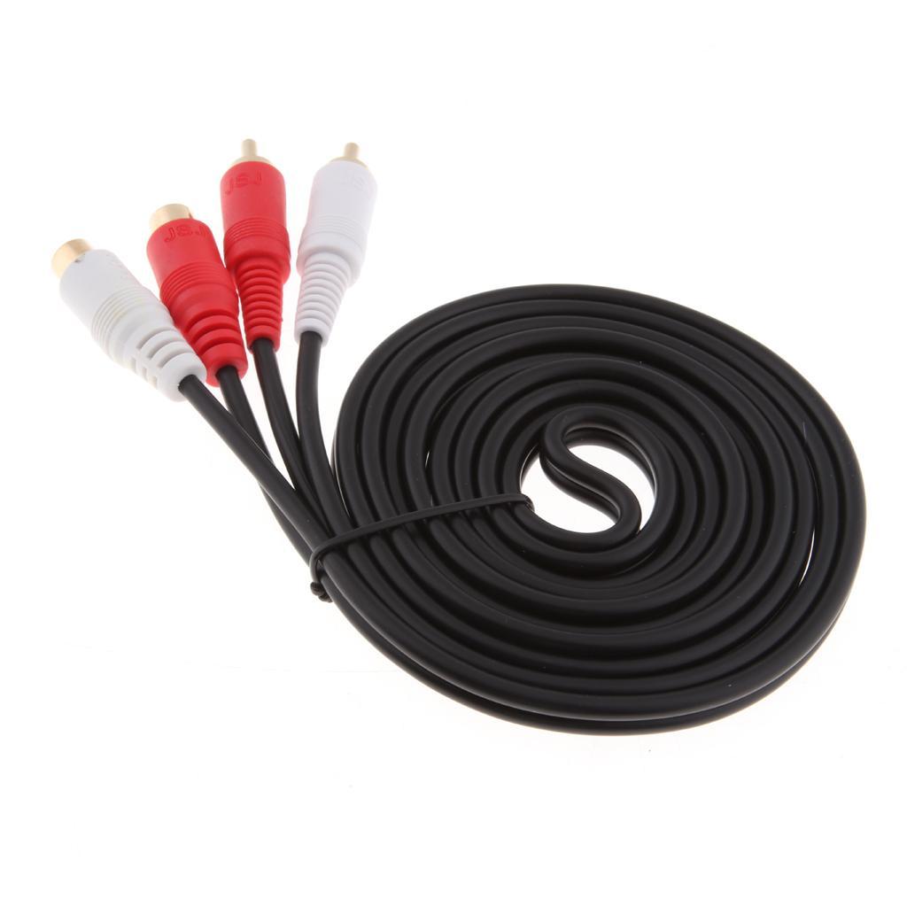 2 to 2 Plug Splitter Video Av Adapter Cable
