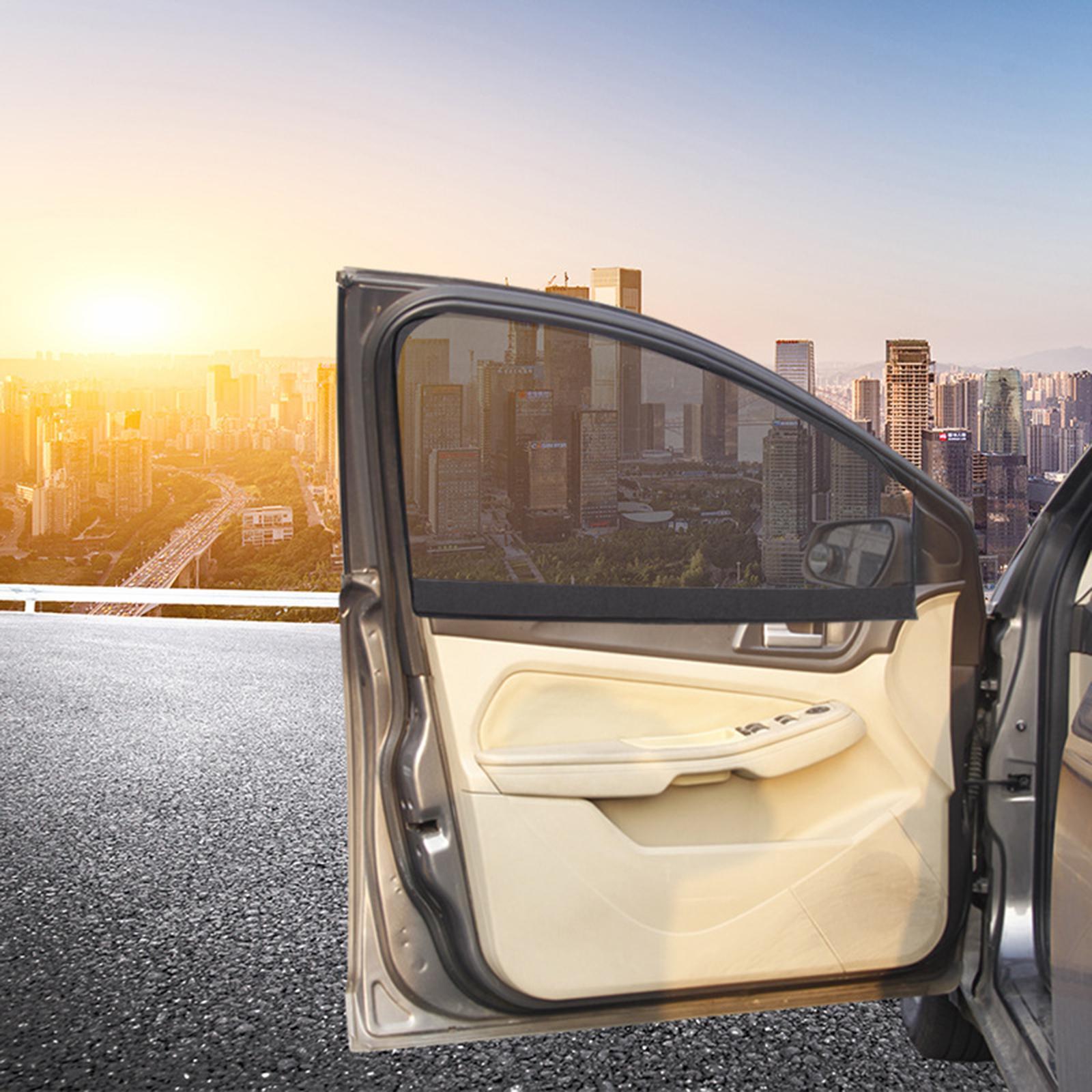 2X Car Side Window Sunshade Premium Retractable Front Thicker