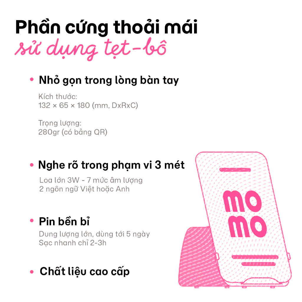 Loa Thông Báo Chuyển Khoản MOMO - Kết Nối Wi-Fi/Bluetooth Cao Cấp, Tương Thích Mọi App Ngân Hàng, Nhận Thông Báo Tức Thì, hàng chính hãng