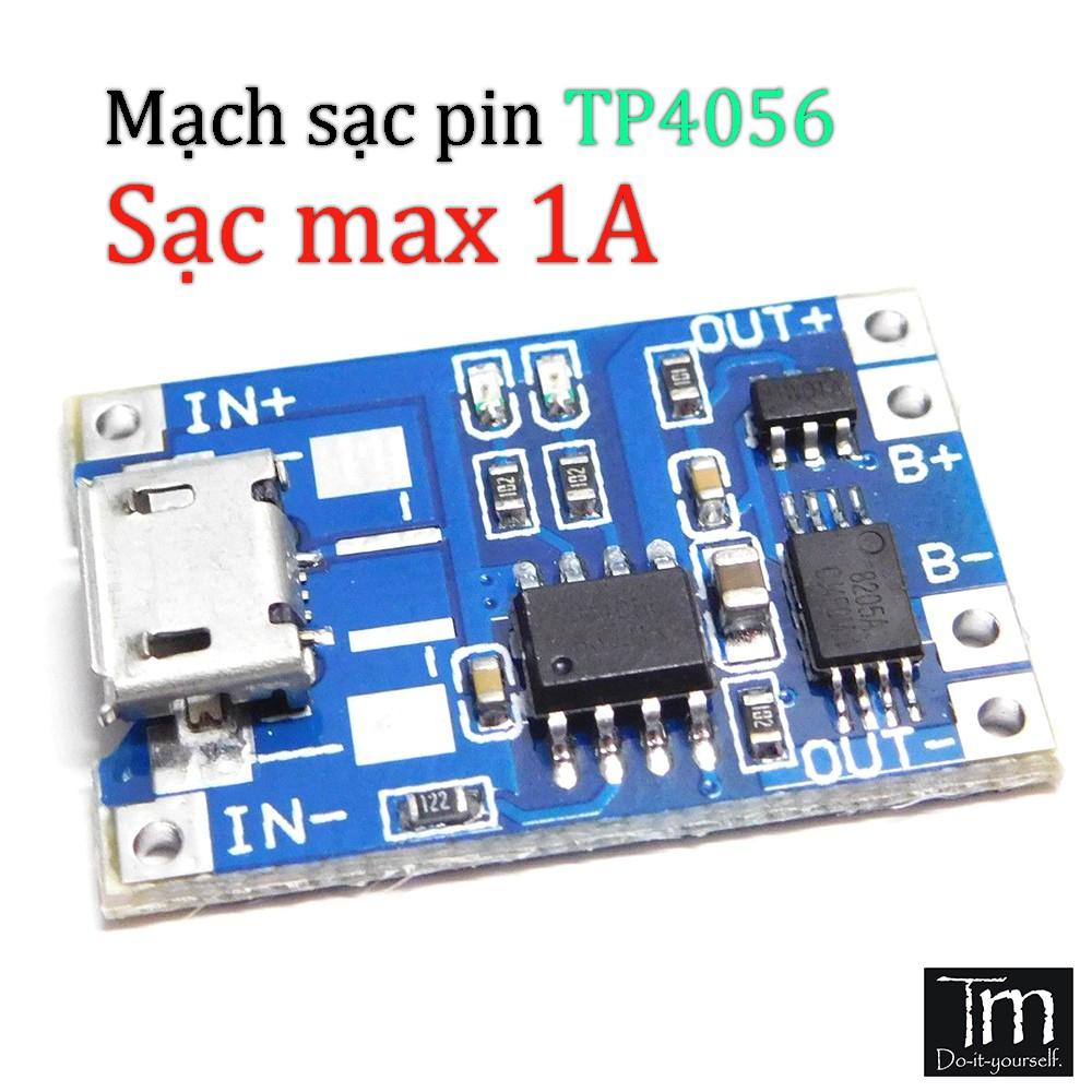 Mạch Sạc Pin Lithium TP4056 Có/không Bảo Vệ