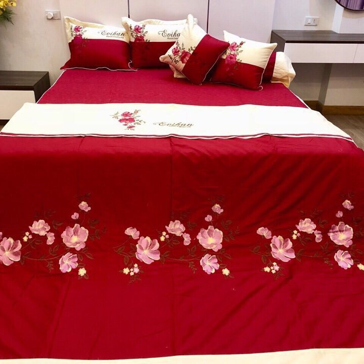 Bộ chăn ga gối satin cotton 100%