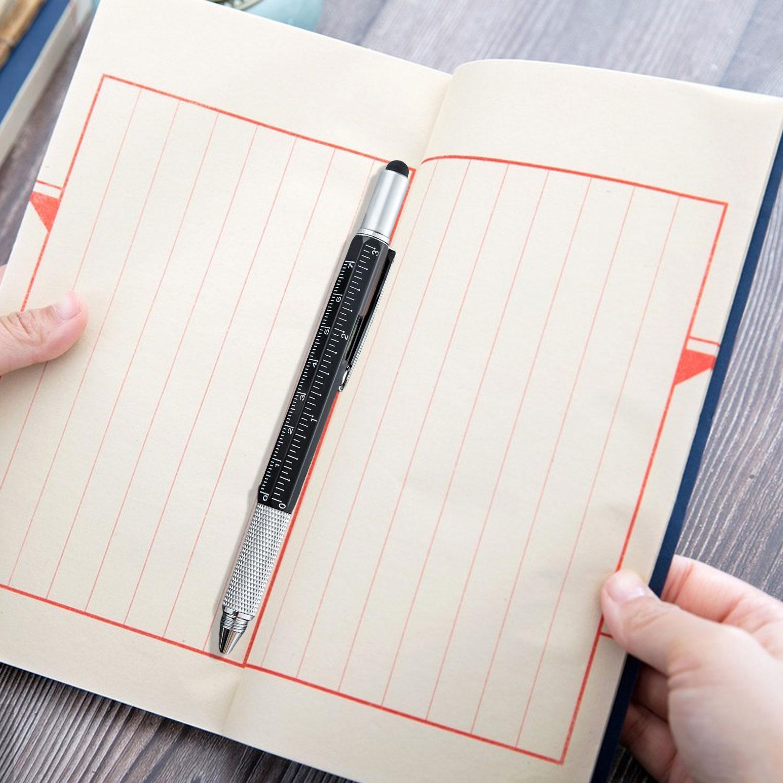 Multitool Pen Gift Pen for Men Level Gauge Touch Screen Stylus Ruler