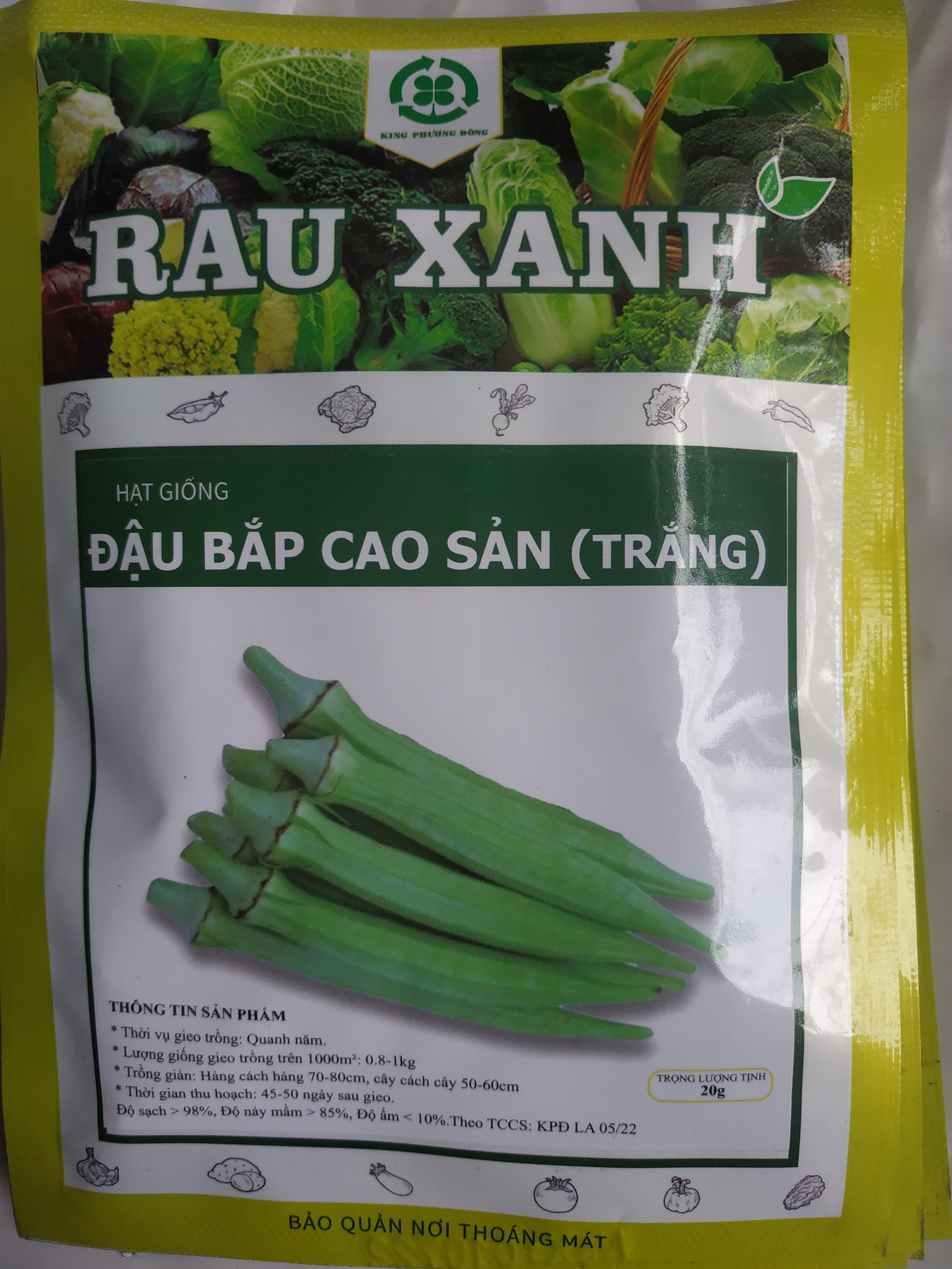 Hạt giống ĐẬU BẮP CAO SẢN - gói 20 gram