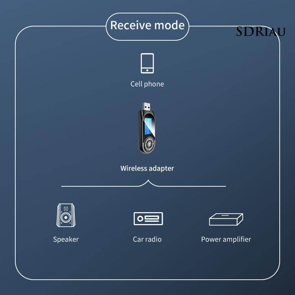Usb Thu Phát Bluetooth 5.0 Qcdz T13 Đầu Cắm 3.5mm Cho Xe Hơi
