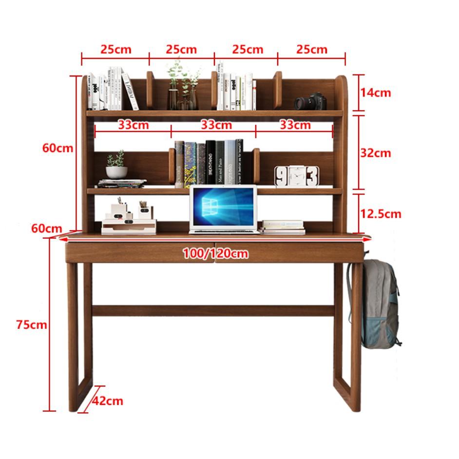 Bàn làm việc - Bàn học nhập khẩu gỗ thịt tự nhiên