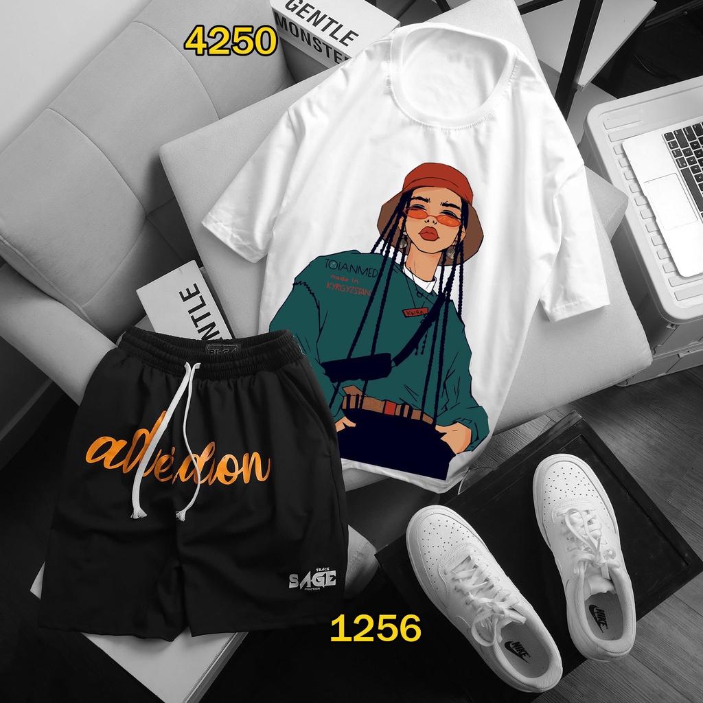 Set bộ quần , áo thun unisex nam, nữ tay lở from rộng ,áo phông unisex cotton oersize giá rẻ BIKEN