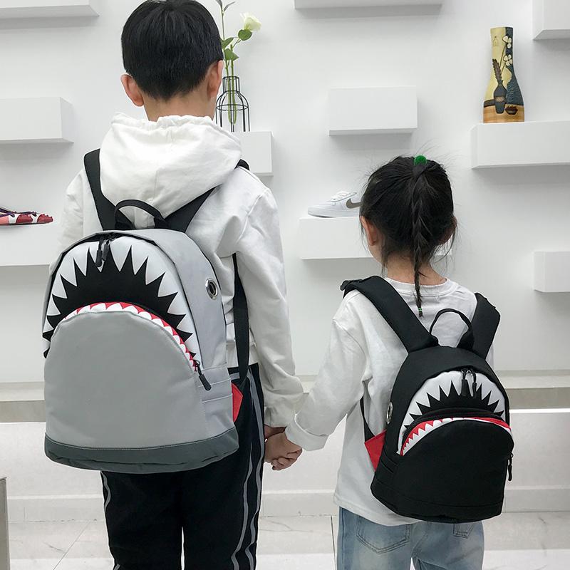 Trẻ Em Ba Lô Canvas Trẻ Em 3D Mô Hình Cá Mập Học Túi Bé Mochilas Của Trẻ Học Cho Mẫu Giáo Bé Trai Và Bé Gái ba Lô
