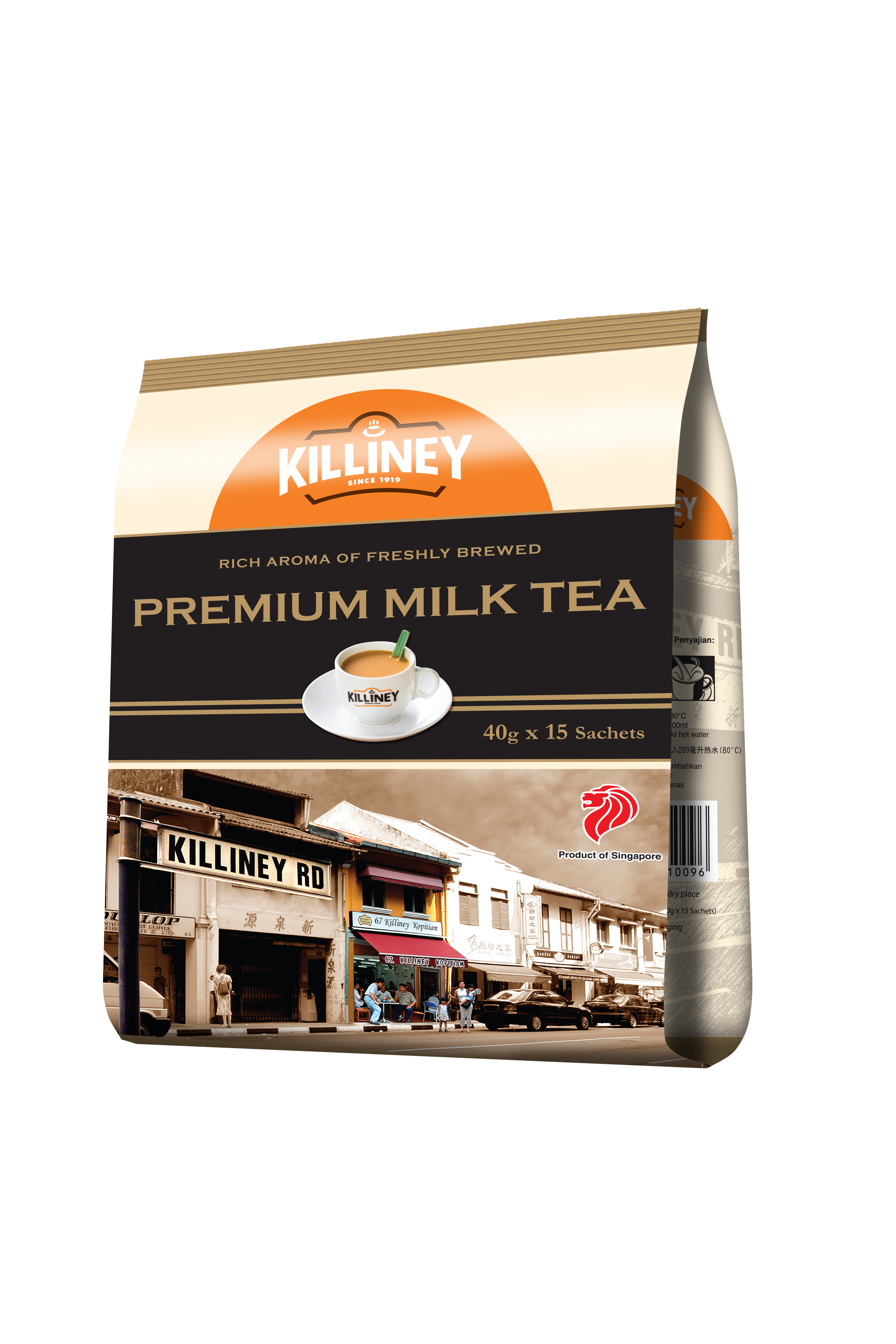 Túi 15 Gói Trà Sữa Hòa Tan Truyền Thống Cao Cấp Killiney Premium Milk Tea (15 gói x 40g)