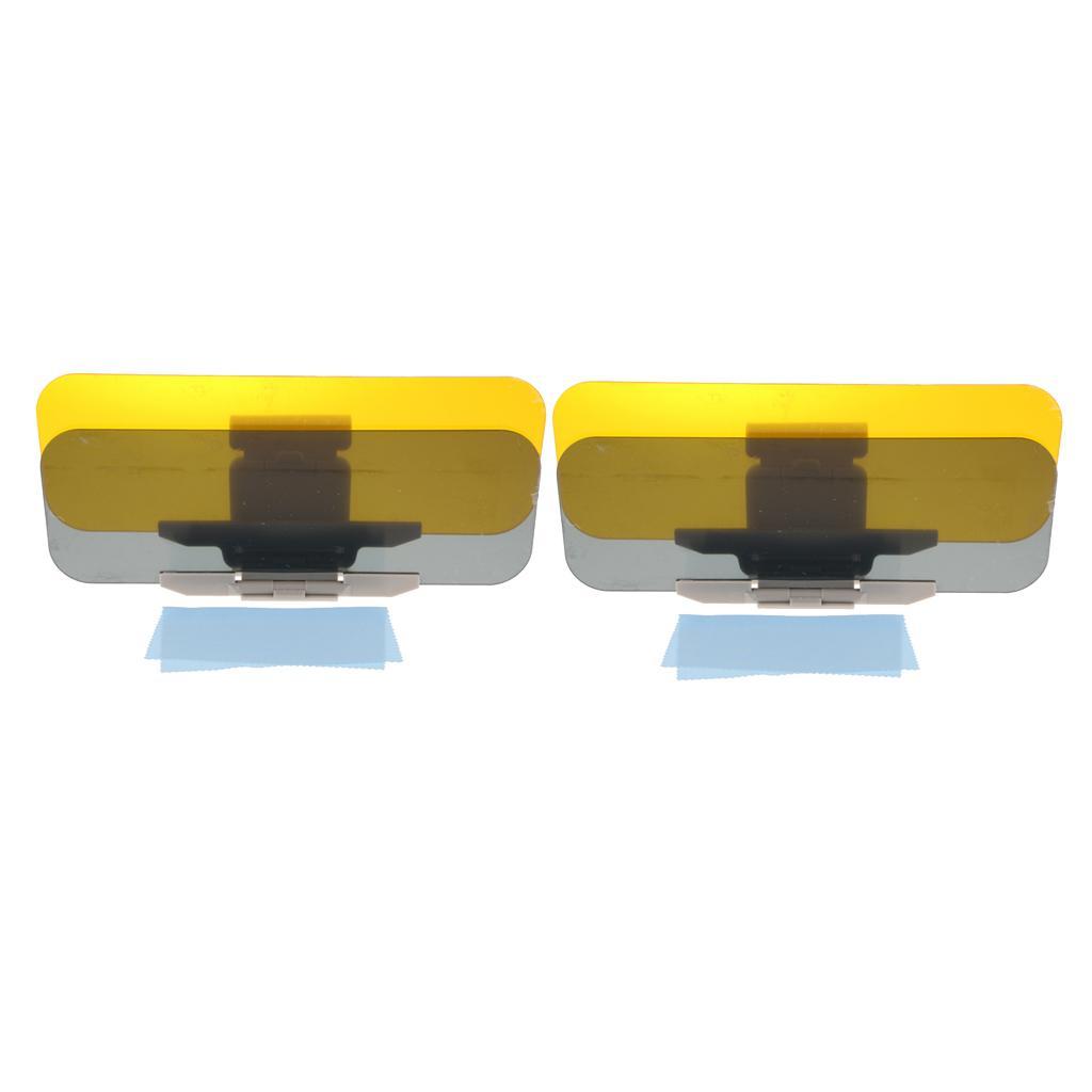 2x Car Sun Visor Day Driving Mirror Sun Visor