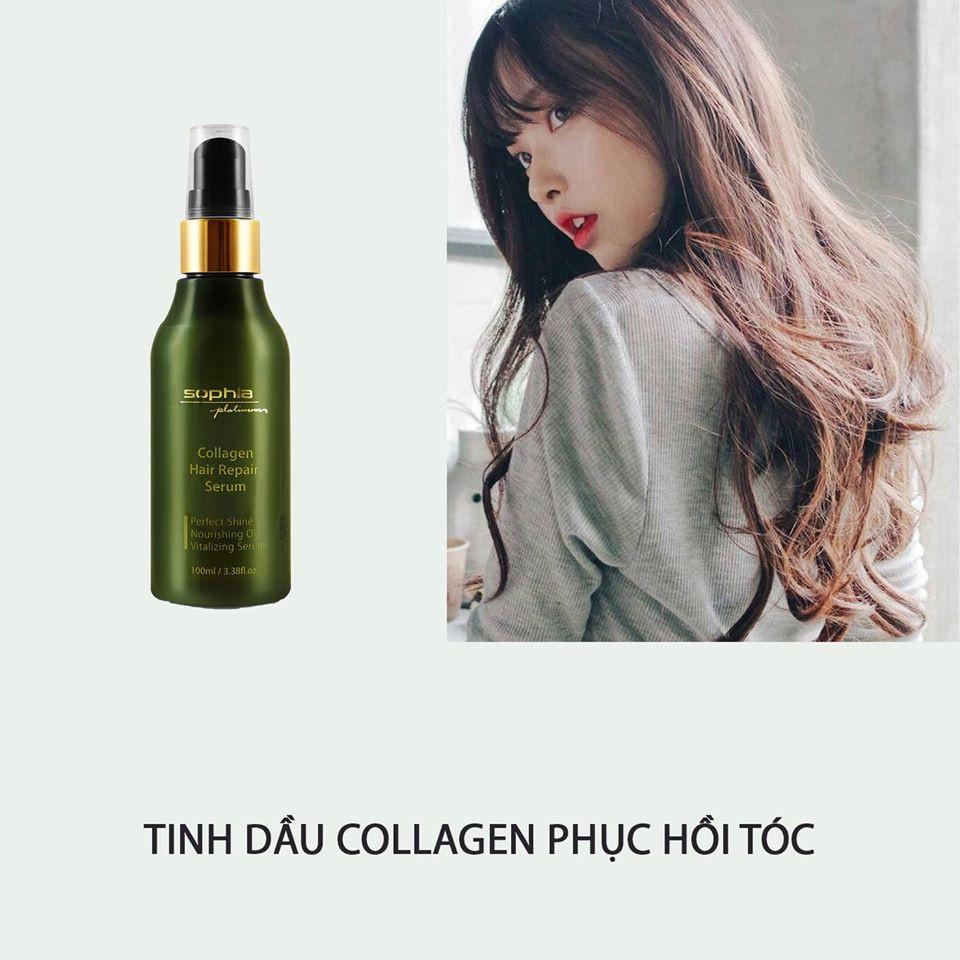 Tinh dầu Collagen Sophia Platinum dưỡng tóc, phục hồi tóc hư tổn, tóc khô xơ 100ml Hàn Quốc