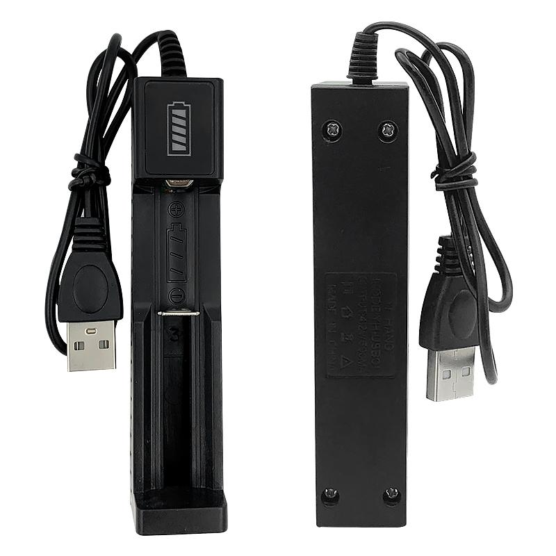 1 CÁI Bộ sạc pin USB 18650 Universal Smart Bộ sạc 1 khe Pin Lifepo4 Bộ chuyển đổi sạc có đèn báo Phụ kiện Màu sắc: 1 CÁI