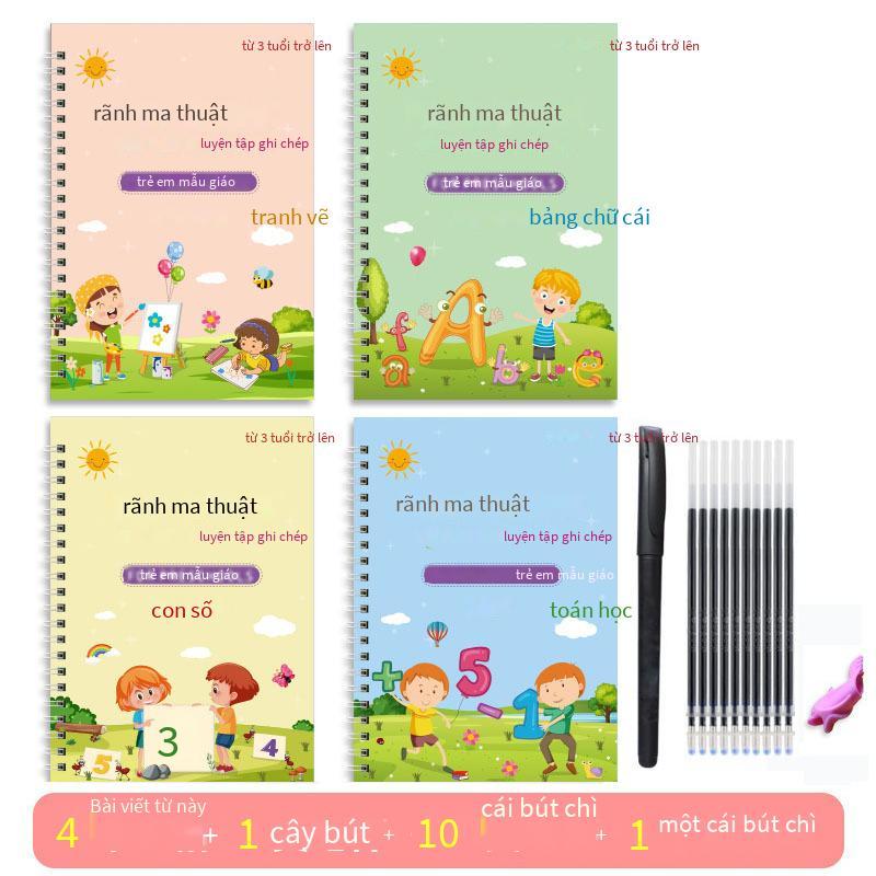 Ưu đãi đặc biệt phiên bản mới của thương mại điện tử Amazon phiên bản tiếng Anh đầy đủ dành cho trẻ em rãnh bút cứng copybook thực hành phép thuật copybook control pen training