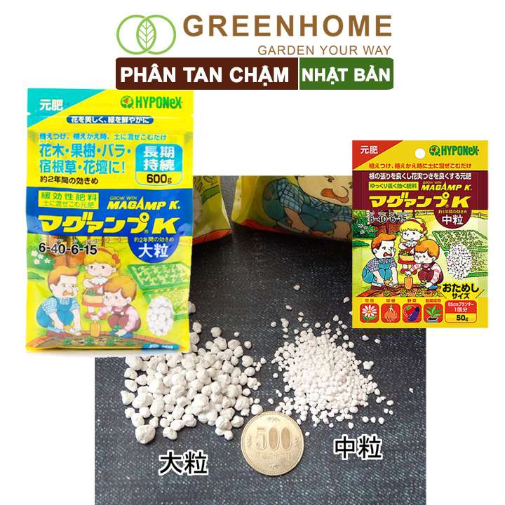 Phân tan chậm Nhật, Hyponex, Magamp K 640-6-15, giúp rễ khoẻ, hoa nhiều, bông to, đậu quả tốt |Greenhome