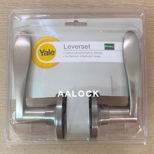 Khóa tròn tay gạt Yale VL8322 US15 cho cửa WC- loại khoá tay gạt cao cấp