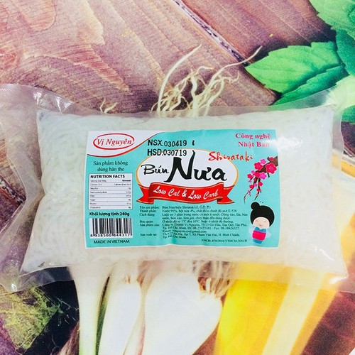 Combo 5 Gói Mix Bún Nưa Mì Nưa Phở Nưa Miến Nưa Cơm Nưa Vị Nguyên 240Gram