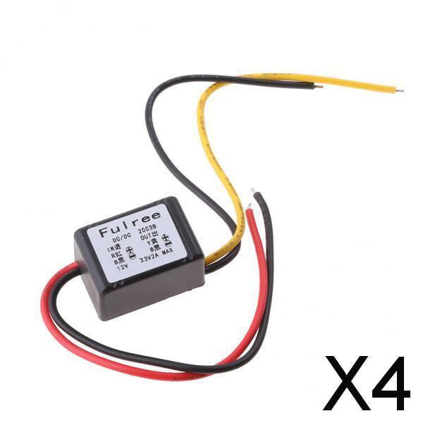 4xDC-DC Step-down Power Module 12V (6.3-20V) to 3.3V 2A Car Power Adapter