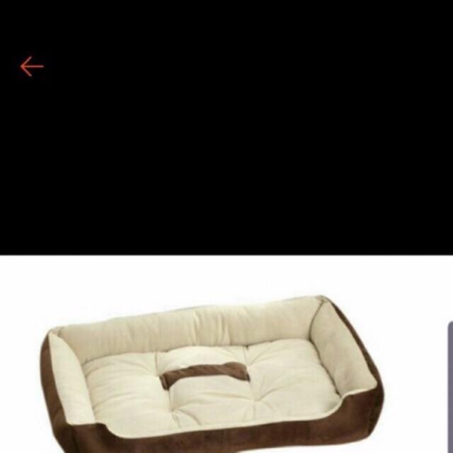 Ổ nệm cho chó mèo khúc xương size 15kg đỏ nâu