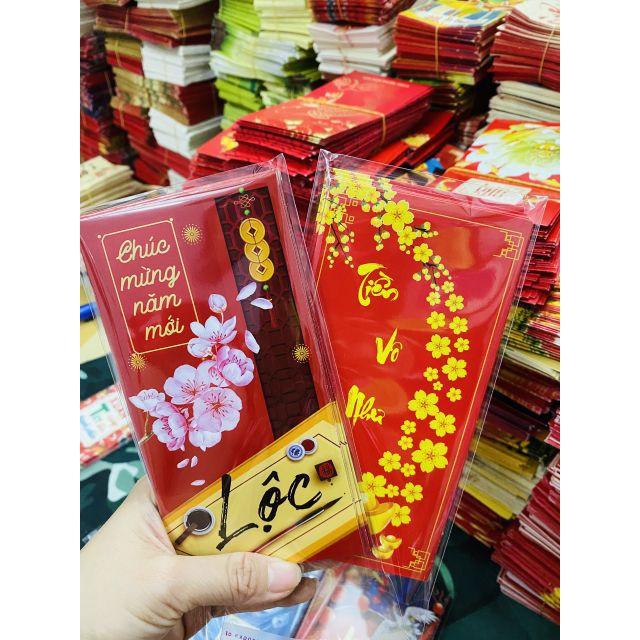 Bao Lì Xì Tết Truyền thống (Lốc 10 cái 7x10cm) hình đẹp - Tài Lộc, May Mắn..