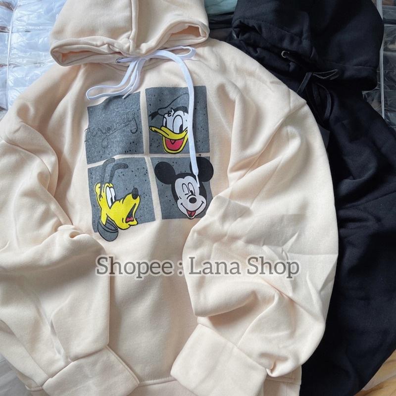 Áo Hoodie In Hoạt Hình Mickey Nỉ Ngoại Phồng Chất In Đẹp Như Ảnh️Áo Khoác Nỉ Bông Unisex In Hoạt Hình Nam Nữ